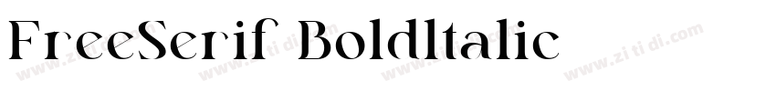 FreeSerif Boldltalic字体转换